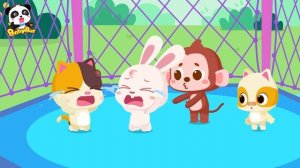 Ayah Memberikan Hadiah Trampolin Untuk Timi & Mimi | Lagu Anak-anak | Bahasa Indonesia | BabyBus