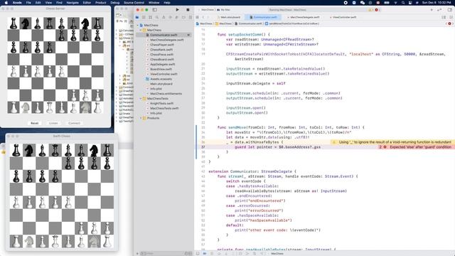macOS Cocoa 060: Swift sending chess move to Java over socket смотреть онлайн