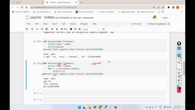 Learn Python programming in TAMIL | Keyworded Arguments in Python| **kwargs | [Tamil] смотреть онлайн