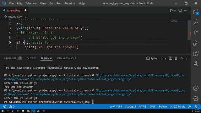 Comparison Operators in Python (English) : Python tutorial .#10 смотреть онлайн
