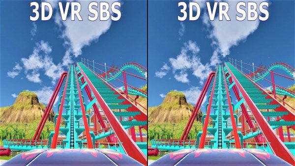 Roller Coaster 6 Американские Горки видео для VR очков 3D SBS VR box
