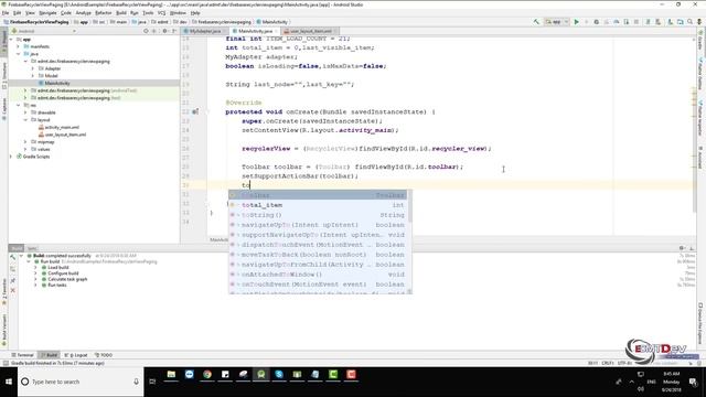 Android Studio Tutorial - Firebase Recycler View Pagination смотреть онлайн