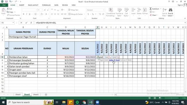 Membuat jadwal kerja di excel otomatis . Membuat timeline atau gantt chart di excel смотреть онлайн