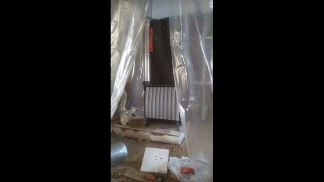 ПЕЧЬ ОГОНЬ-БАТАРЕЯ 9/ Демонтаж старой печи / Чем укрыть пол и стены. смотреть онлайн