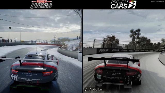 GRID Legends vs Project CARS 3 - Porsche 911 RSR at Bathurst (Mount Panorama) Winter Comparison смотреть онлайн