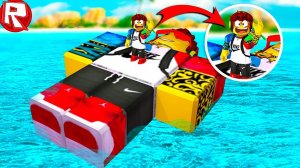 РОБЛОКС ПЛЫВЕМ НА ГИГАНТСКОМ СКОРТИ ЗА СОКРОВИЩАМИ В ROBLOX видео игра как мультик для детей