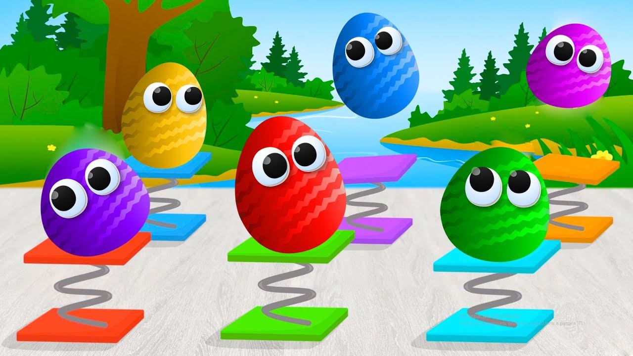 ПРЫГУЧИЕ Яйца Сюрприз. Ищем коллекцию игрушек Ам Ням смотреть онлайн