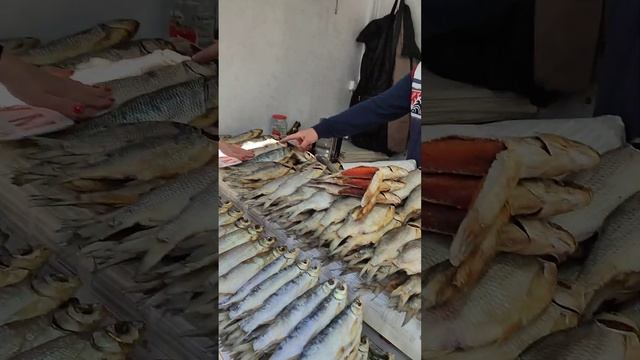 Вяленая рыба! Сочинский рынок! Шикарный ассортимент! смотреть онлайн