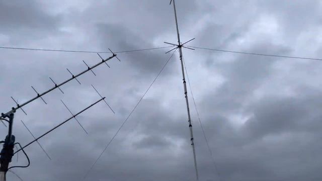 Установка антенн в самую „лучшую “ погоду!