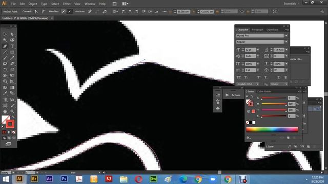 Adobe Illustrator CC Tutorial - Tracing with the Pen Tool смотреть онлайн