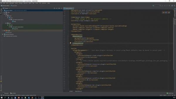 Dependency management // Управление зависимостями в maven