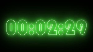 Зеленый-неоновый таймер 5 минут (обратный отсчет)