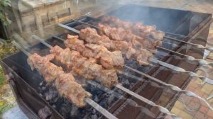 Звук жарки шашлыка