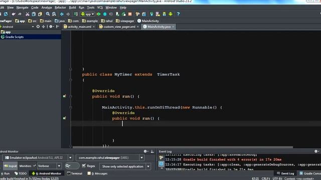 Auto Slideshow By uisng Timer In Android Studio смотреть онлайн