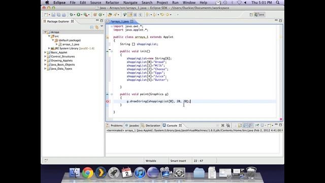 Applet - Arrays смотреть онлайн