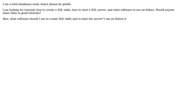 Starting a SQL server on fedora смотреть онлайн