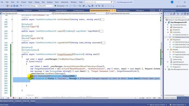 Reset Password In Asp.Net Core Identity | Implement Forgot Password In Web API | Part-9 смотреть онлайн