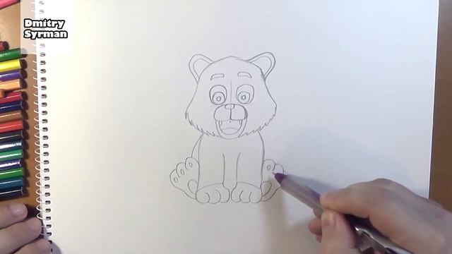 How to draw Cute Tiger, Animals, Как нарисовать Тигра смотреть онлайн