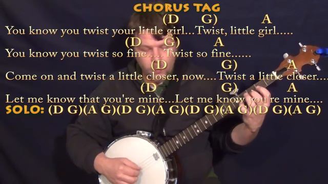 Twist and Shout (The Beatles) Banjo Lesson Chord Chart with Chords/Lyrics - D G A смотреть онлайн
