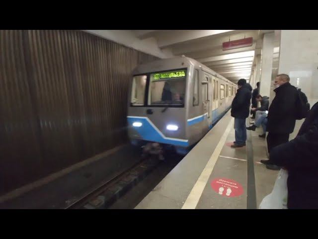 Метро Владыкино. Поезд "Ока". Прибытие и отправление. смотреть онлайн