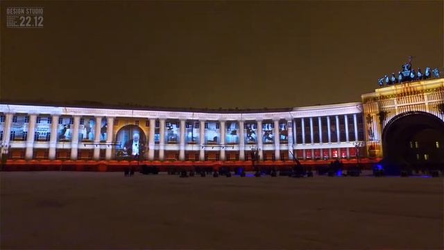 Фасадный 3D mapping на здании Главного Штаба.mp4 смотреть онлайн