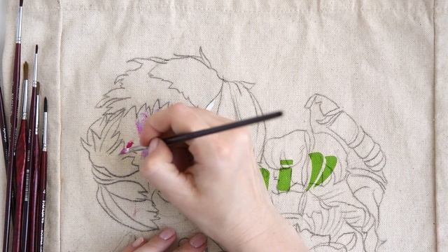 Роспись ткани акриловыми красками для текстиля Pebeo Setacolor смотреть онлайн