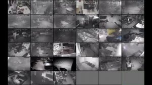 Witson CMS CCTV live 6 remote sites 33 cameras total - Night Mode