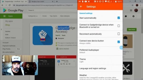 Configuring Gadgetbridge on the Bangle.js Smart Watch
