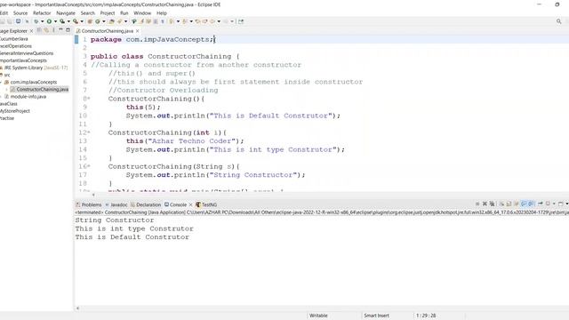 What is Constructor Chaining in Java | Constructor Chaining. смотреть онлайн