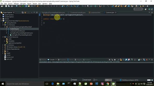 Live coding - Spring boot with thymeleaf смотреть онлайн