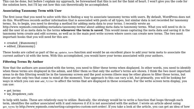 Wordpress: Restricting Users to view only Custom Taxonomies they have entered? (2 Solutions!!) смотреть онлайн