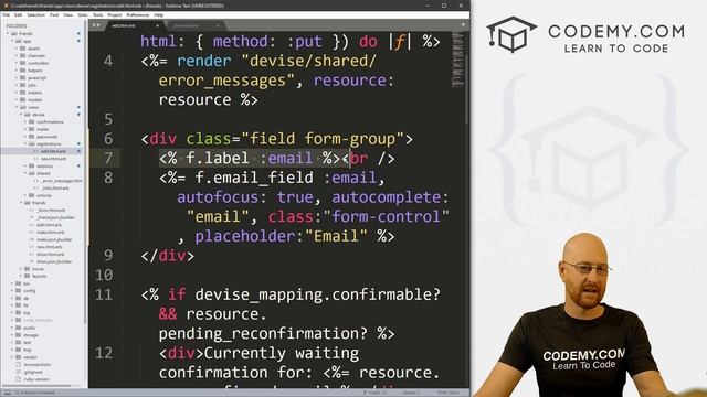 Styling Our Devise Views - Ruby On Rails Friend List App #7 смотреть онлайн