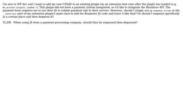 Wordpress: Should I be enqueueing styles/scripts once and then dequeueing them? смотреть онлайн