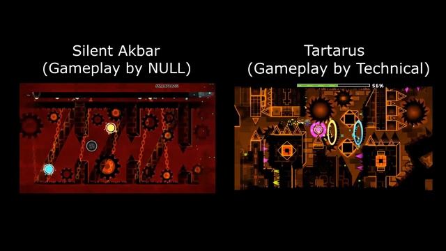 Silent Akbar (Tartarus Old Version) Vs Tartarus (Comparison) - Geometry Dash смотреть онлайн