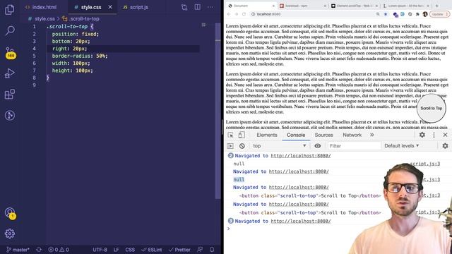 How to Code a Scroll to Top Button using JavaScript смотреть онлайн