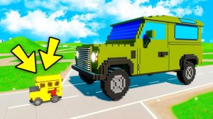 САМЫЙ БОЛЬШОЙ МОНСТР ВНЕДОРОЖНИК ПРОТИВ МАЛЕНЬКОЙ ЛЕГО ТАЧКИ! КОШКИ МЫШКИ!  В БРИК РИГС (Brick Rigs)