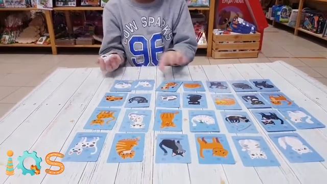 Играем в настольную игру на внимание и реакцию с забавными котиками