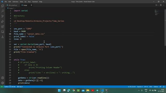 Plotting Live data using Ultrasonic sensor + Arduino + Python смотреть онлайн