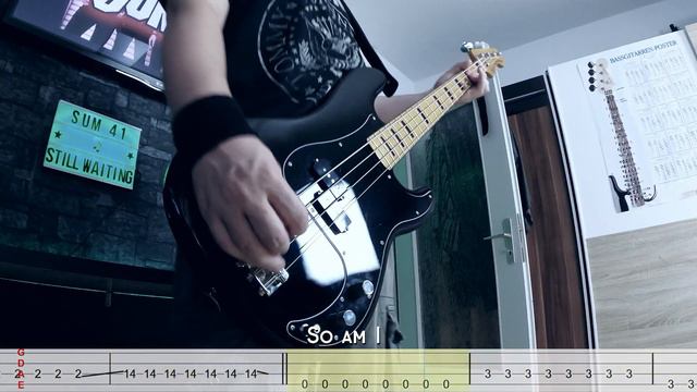Sum 41- Still Waiting (Bass Cover w/Tabs & Lyrics) смотреть онлайн
