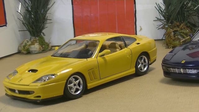 Test of the Ferrari 456 GT& Ferrari 550 Maranello of Burago in 1 24 scale\2 carros Ferrari de Burag