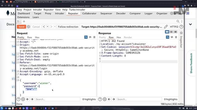 NoSQL Injection 2 | Exploiting NoSQL Operator Injection to Bypass Authentication #BugBounty смотреть онлайн