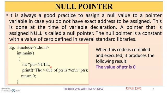 MODULE 5 - TOPIC 10 - NULL POINTER смотреть онлайн