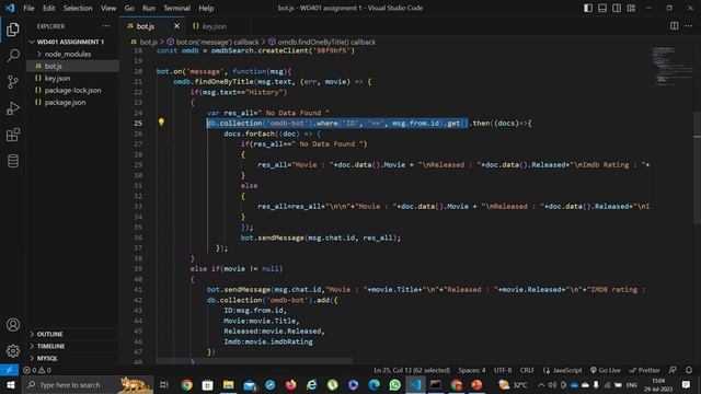 TELEGRAM CHAT BOT integrated with OMDB api and Firebase database смотреть онлайн