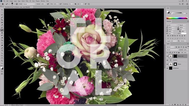 Create a Layered Floral Typography Text Effect in Photoshop смотреть онлайн