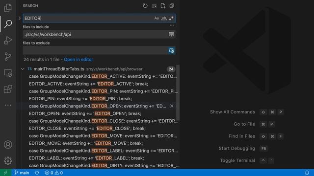 VS Code tips — Automatic case sensitive workspace search смотреть онлайн