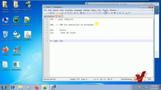 Installation & Path setting in Java| Win 7| Win 10 | Java by Sharad Sir | Vishal Classes | Sikar смотреть онлайн