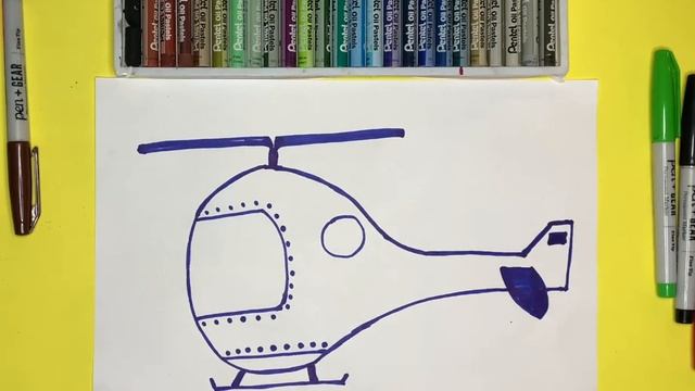 Как нарисовать Вертолет| Рисование для детей смотреть онлайн