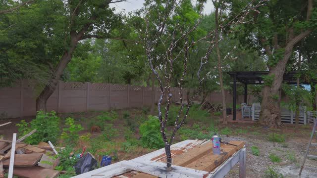 ДЕКОРАТИВНОЕ ДЕРЕВО ГИРЛЯНДА ИЗ СУХОЙ ВЕТКИ смотреть онлайн