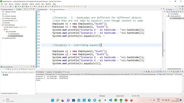18. hashcode() and equals() contract in java смотреть онлайн