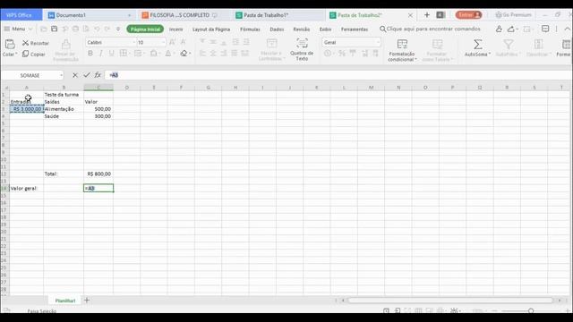 Criando planilha básica no WPS Office смотреть онлайн